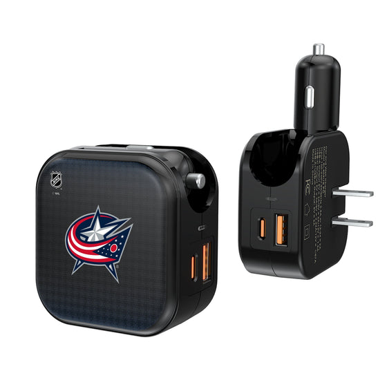 Columbus Blue Jackets Linen 2 in 1 USB A/C Charger-0