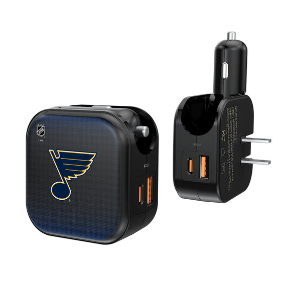 St. Louis Blues Linen 2 in 1 USB A/C Charger-0