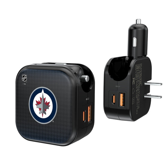 Winnipeg Jets Linen 2 in 1 USB A/C Charger-0