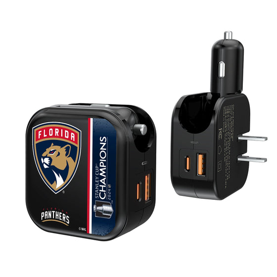 Florida Panthers 2024 Stanley Cup 2 in 1 USB A/C Charger-0