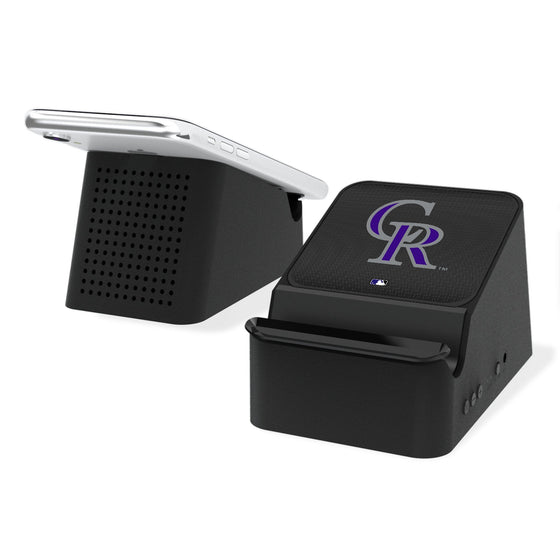 Colorado Rockies Linen Wireless Charging Station and Bluetooth Speaker-0