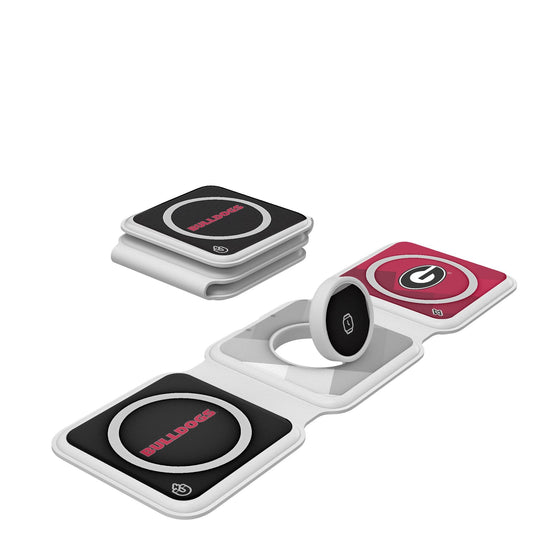 University of Georgia Bulldogs Color Block Foldable 3 in 1 Charger-0