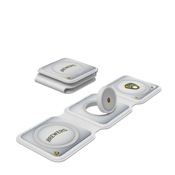Milwaukee Brewers Linen Foldable 3 in 1 Charger-0