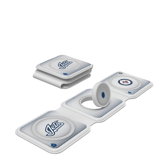 Winnipeg Jets Linen Foldable 3 in 1 Charger-0