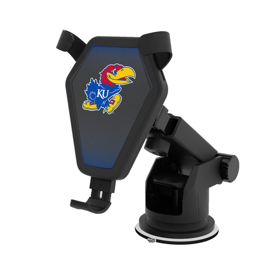 Kansas Jayhawks Linen Wireless Car Charger-0