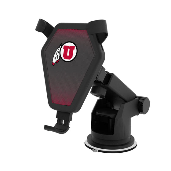 Utah Utes Linen Wireless Car Charger-0