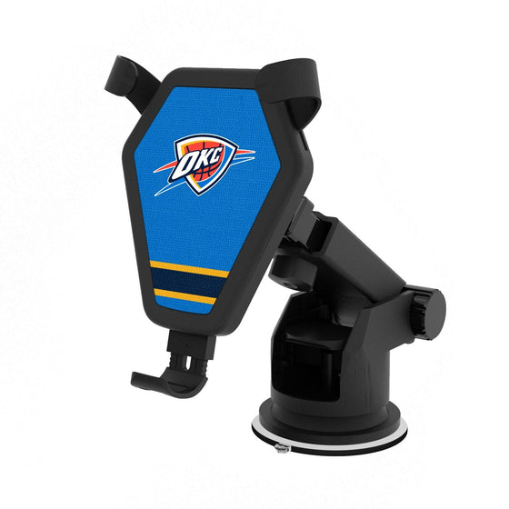 Oklahoma City Thunder Stripe Wireless Car Charger-0