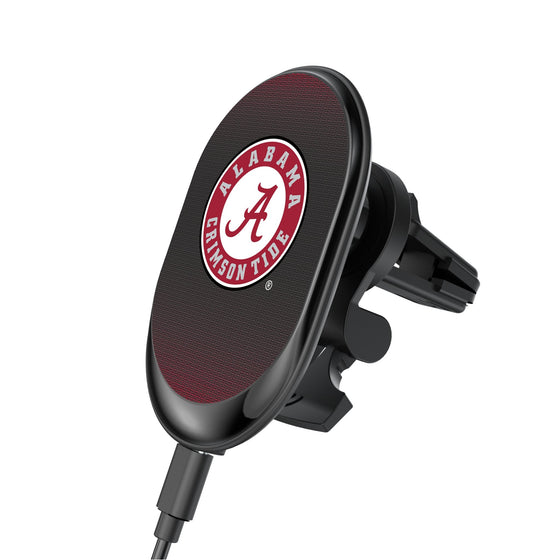 Alabama Crimson Tide Linen Wireless Mag Car Charger-0