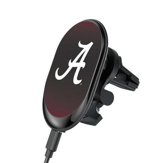 University of Alabama Crimson Tide Script A Linen Wireless Mag Car Charger-0