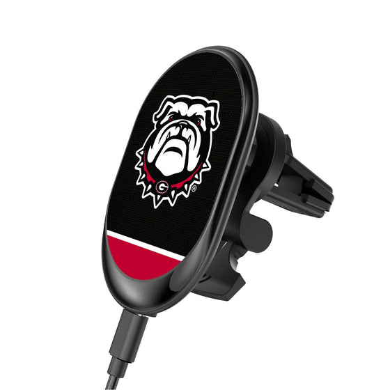 University of Georgia Bulldogs Uga Endzone Solid Wireless Mag Car Charger-0