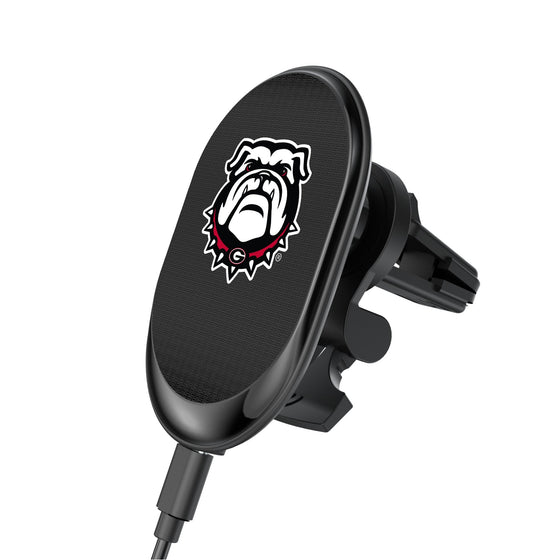 University of Georgia Bulldogs Uga Linen Wireless Mag Car Charger-0