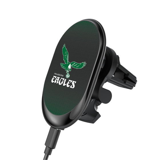 Philadelphia Eagles 1973-1995 Historic Collection Linen Wireless Mag Car Charger-0