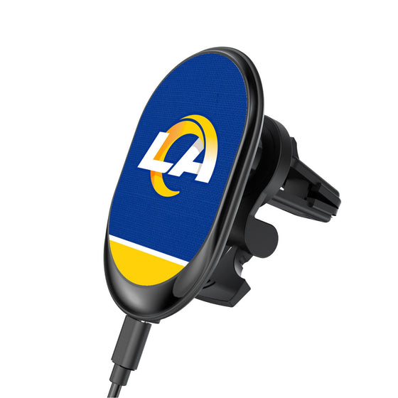 Los Angeles Rams Endzone Solid Wireless Mag Car Charger-0