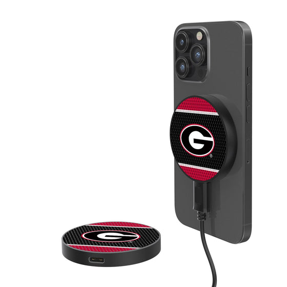 University of Georgia Bulldogs Mesh 15-Watt Wireless Magnetic Charger-0