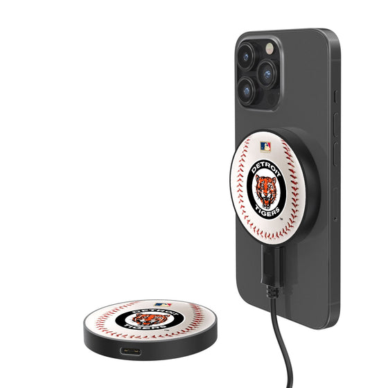 Detroit Tigers 1961-1963 - Cooperstown Collection Baseball 15-Watt Wireless Magnetic Charger-0