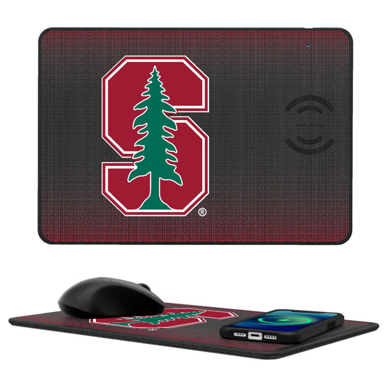 Stanford Cardinal Linen 15-Watt Wireless Charger and Mouse Pad-0