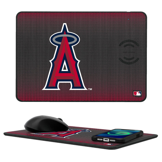 Los Angeles Angels Linen 15-Watt Wireless Charger and Mouse Pad-0