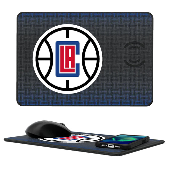 Los Angeles Clippers Linen 15-Watt Wireless Charger and Mouse Pad-0