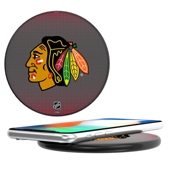 Chicago Blackhawks Linen 15-Watt Wireless Charger-0