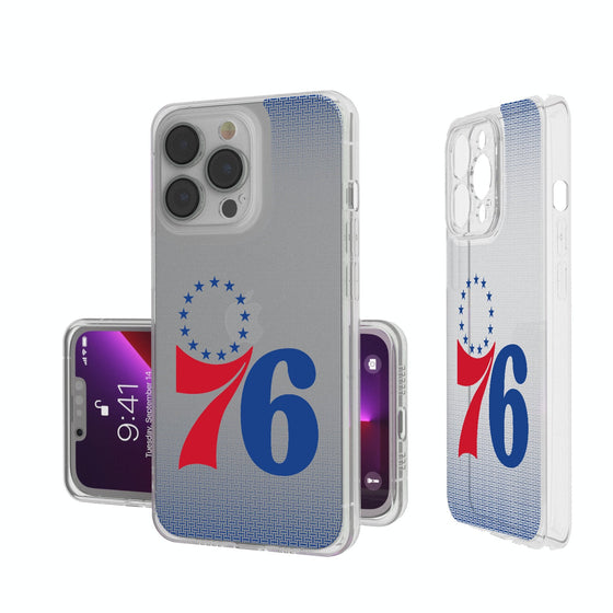 Philadelphia 76ers Linen Clear Phone Case-0