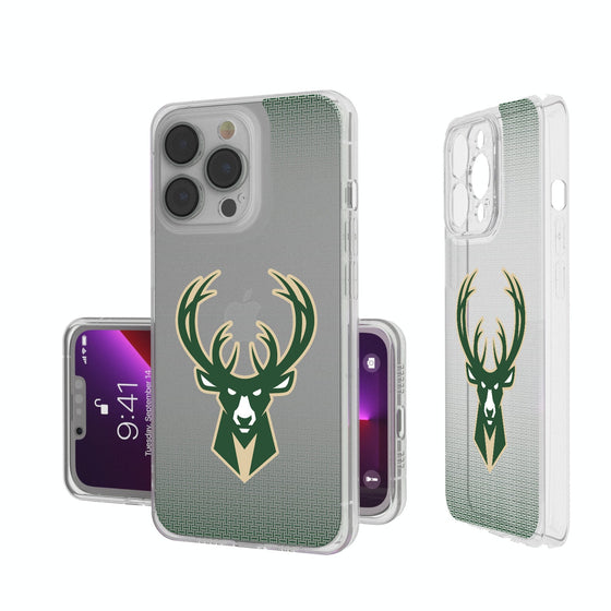 Milwaukee Bucks Linen Clear Phone Case-0