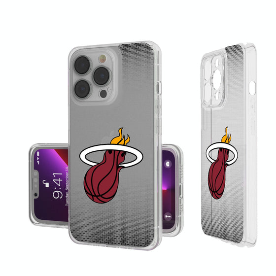 Miami Heat Linen Clear Phone Case-0