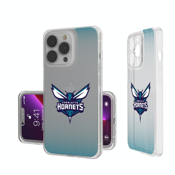 Charlotte Hornets Linen Clear Phone Case-0