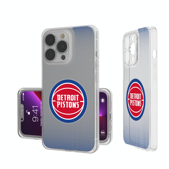 Detroit Pistons Linen Clear Phone Case-0