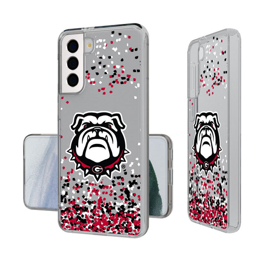 University of Georgia Bulldogs Uga Confetti Clear Phone Case-0