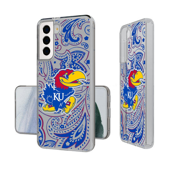 University of Kansas Jayhawks Paisley Clear Phone Case-0