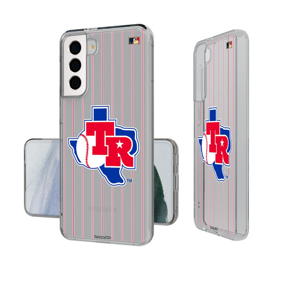 Texas Rangers 1981-1983 - Cooperstown Collection Pinstripe Clear Phone Case-0