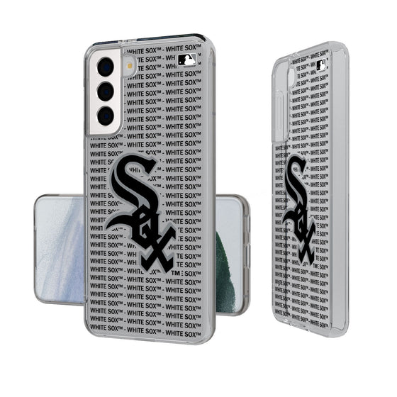 Chicago White Sox Text Backdrop Clear Phone Case-0