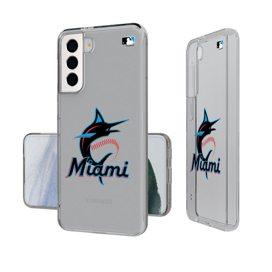 Miami Marlins Insignia Clear Phone Case-0