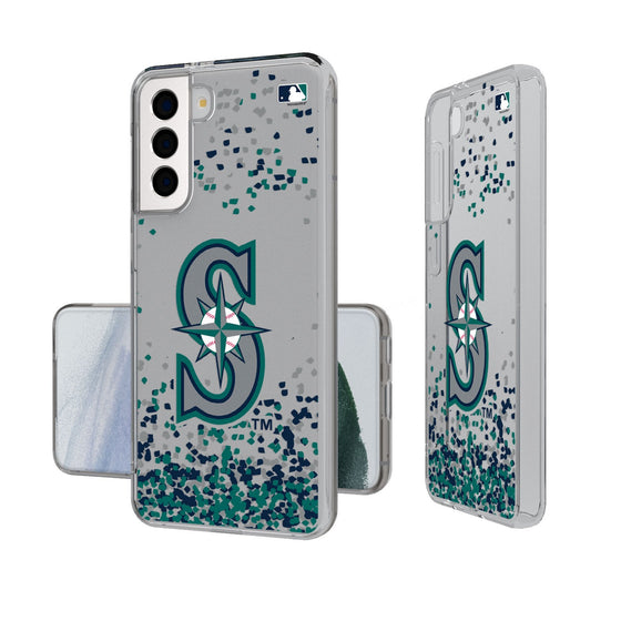 Seattle Mariners Confetti Clear Phone Case-0