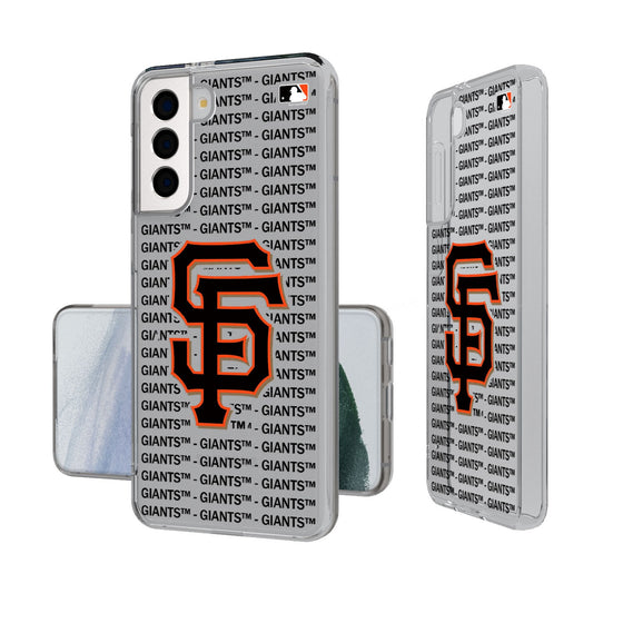 San Francisco Giants Text Backdrop Clear Phone Case-0