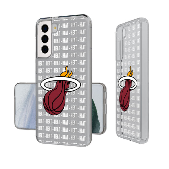 Miami Heat Text Backdrop Clear Phone Case-0