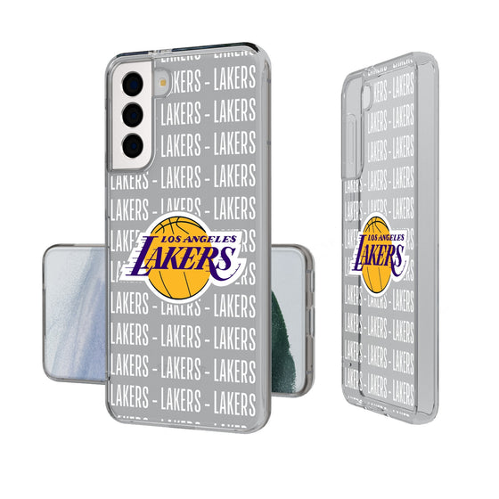 Los Angeles Lakers Text Backdrop Clear Phone Case-0