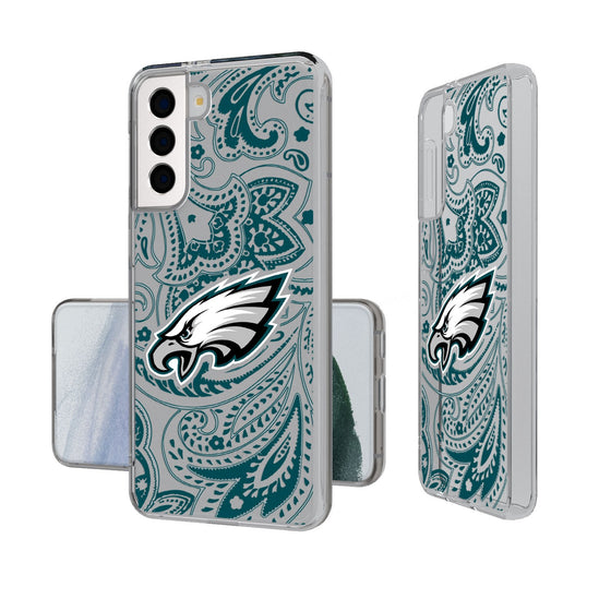 Philadelphia Eagles Paisley Clear Phone Case-0