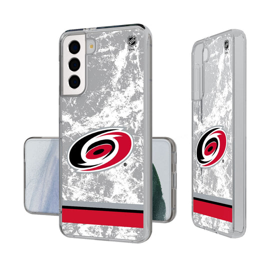 Carolina Hurricanes Ice Stripe Clear Phone Case-0