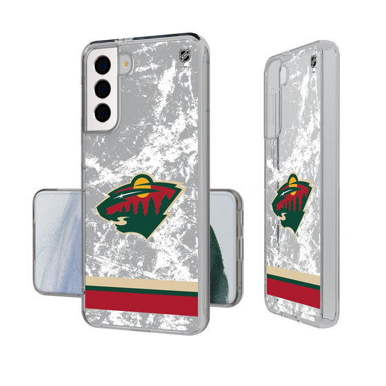 Minnesota Wild Ice Stripe Clear Phone Case-0