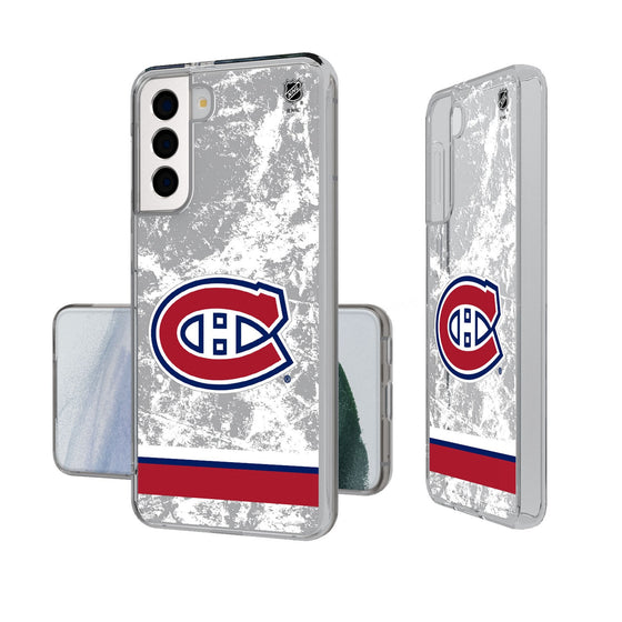 Montreal Canadiens Ice Stripe Clear Phone Case-0