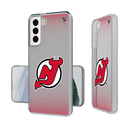 New Jersey Devils Linen Clear Phone Case-0