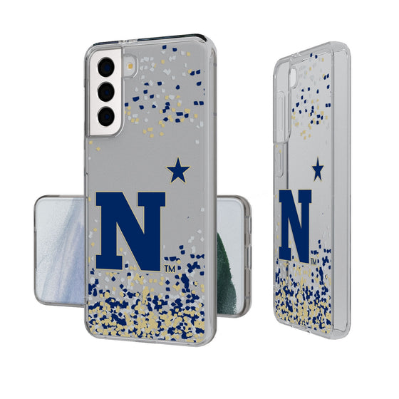 United State Naval Academy Midshipmen Confetti Clear Phone Case-0