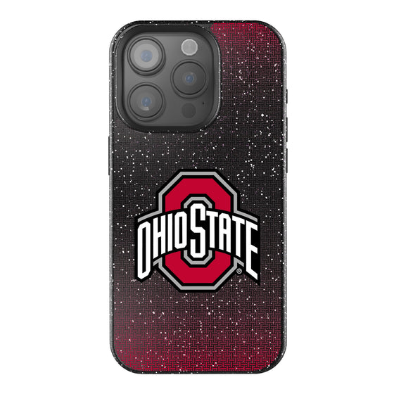 Ohio State University Buckeyes Linen Bling Phone Case for Apple iPhone-0