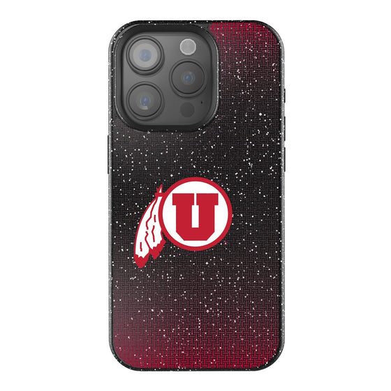 University of Utah Utes Linen Bling Phone Case for Apple iPhone-0