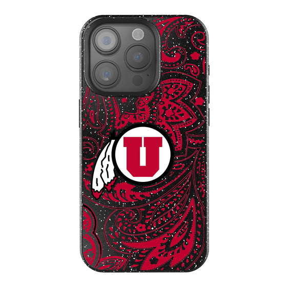 Utah Utes Paisley Bling Phone Case-0