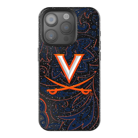 Virginia Cavaliers Paisley Bling Phone Case-0