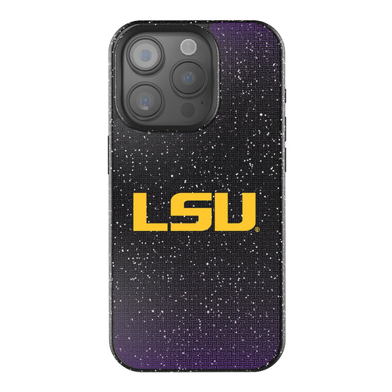 Louisiana State University Tigers Linen Bling Phone Case for Apple iPhone-0