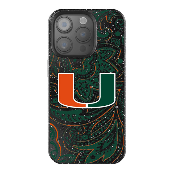 Miami Hurricanes Paisley Bling Phone Case-0