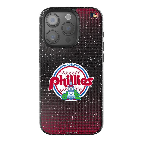 Philadelphia Phillies 1984-1991 - Cooperstown Collection Linen Bling Phone Case for Apple iPhone-0
